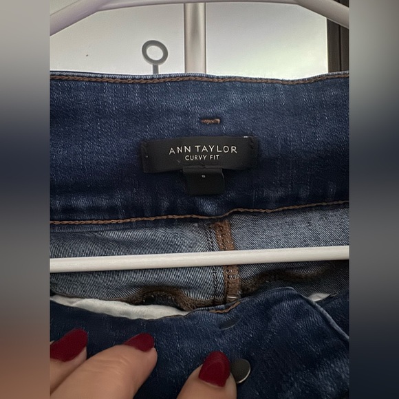 Ann Taylor Blue Skinny Jeans Sleek Fit - Picture 4 of 5